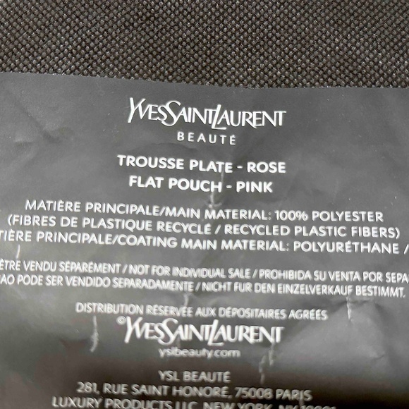 Yves Saint Laurent Beaute YSL Rose/Pink Makeup Bag Pouch case clutch envelope - Picture 10 of 11